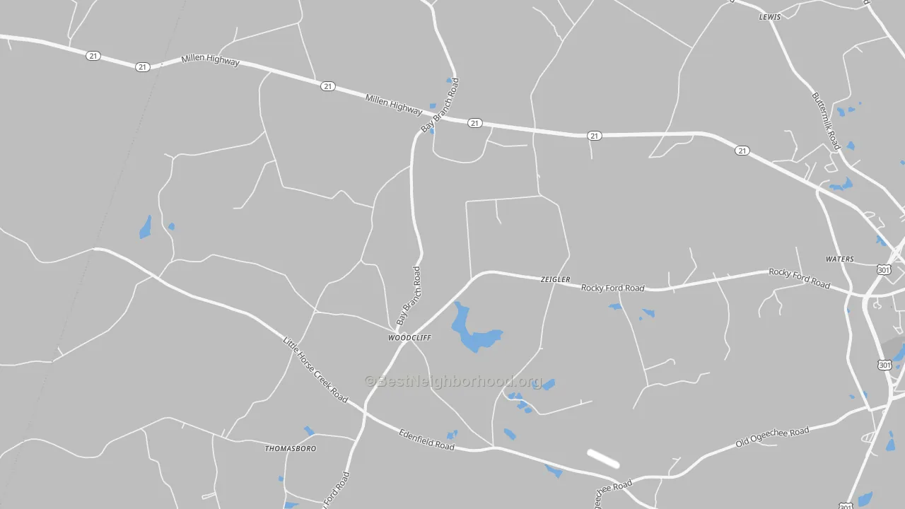 Transit Grade map of Woodcliff, GA
