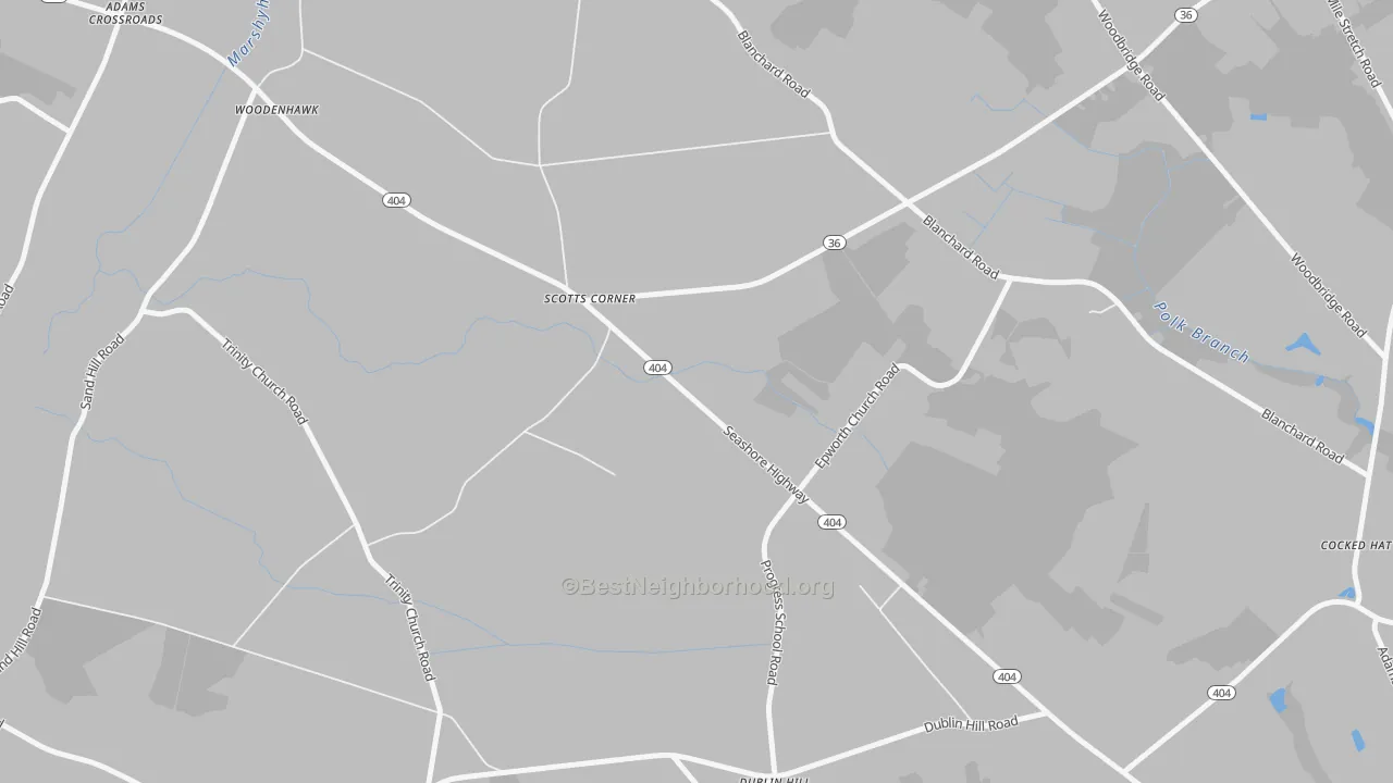 Transit Grade map of Woodenhawk, DE