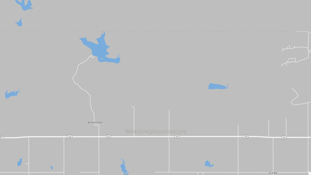Transit Grade map of Woodford, OK