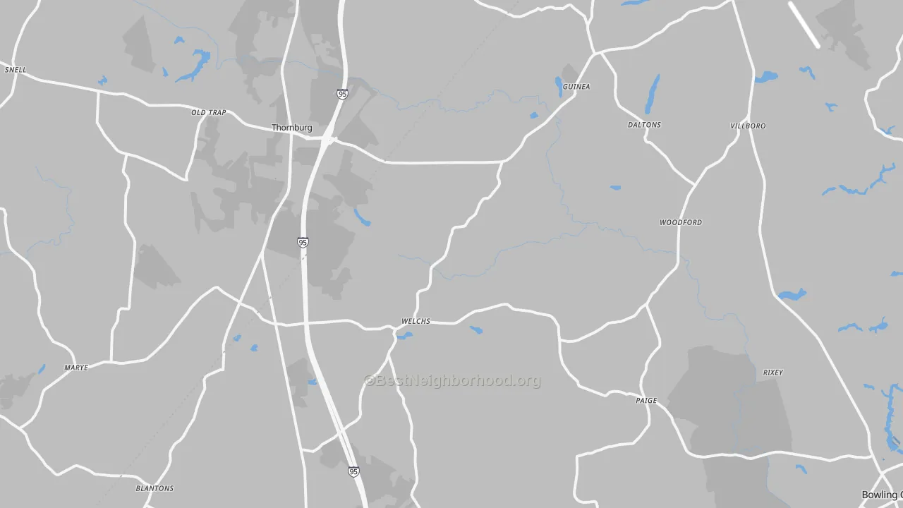 Transit Grade map of Woodford, VA