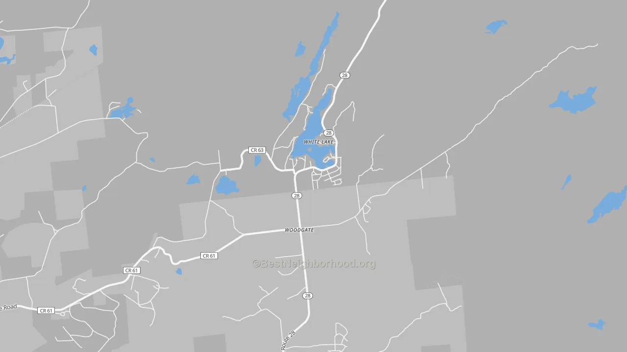 Transit Grade map of Woodgate, NY