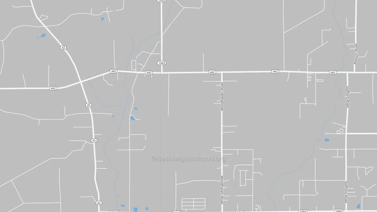 Transit Grade map of Woodhaven, LA