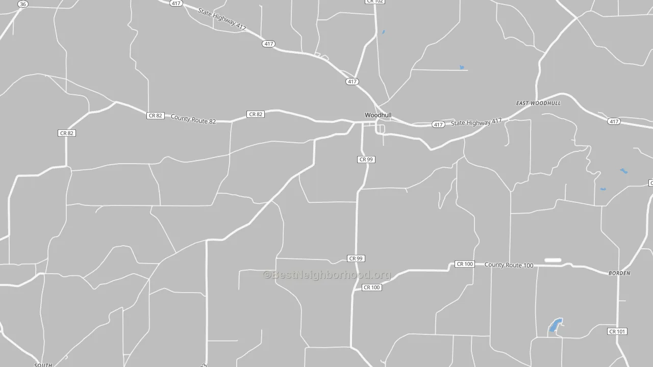 Transit Grade map of Woodhull, NY