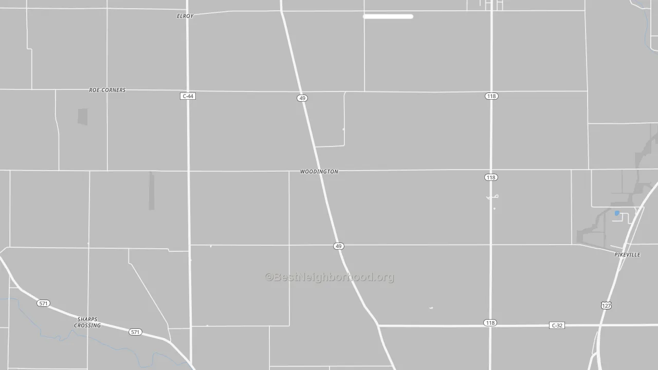 Transit Grade map of Woodington, OH