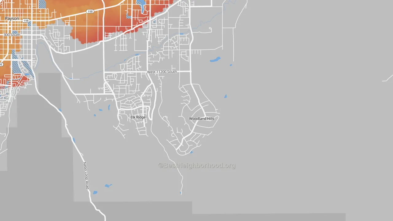 Transit Grade map of Woodland Hills, UT
