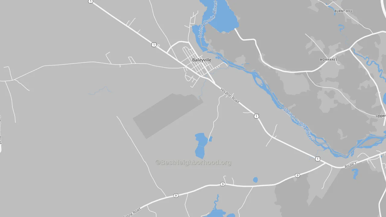 Transit Grade map of Woodland, ME