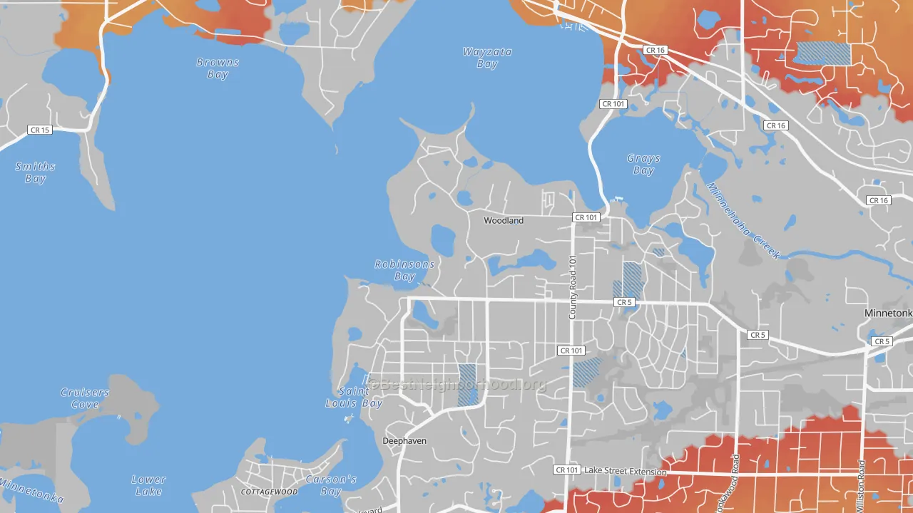 Transit Grade map of Woodland, MN