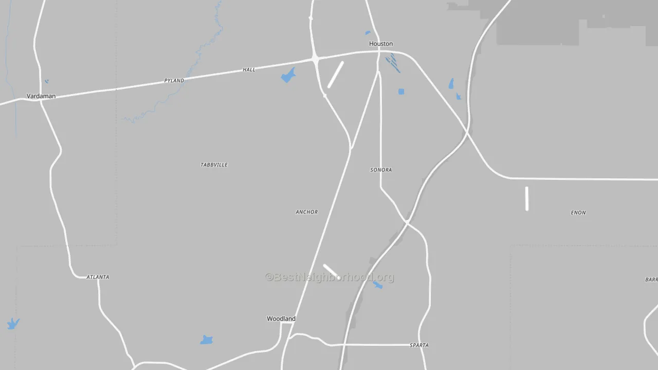 Transit Grade map of Woodland, MS