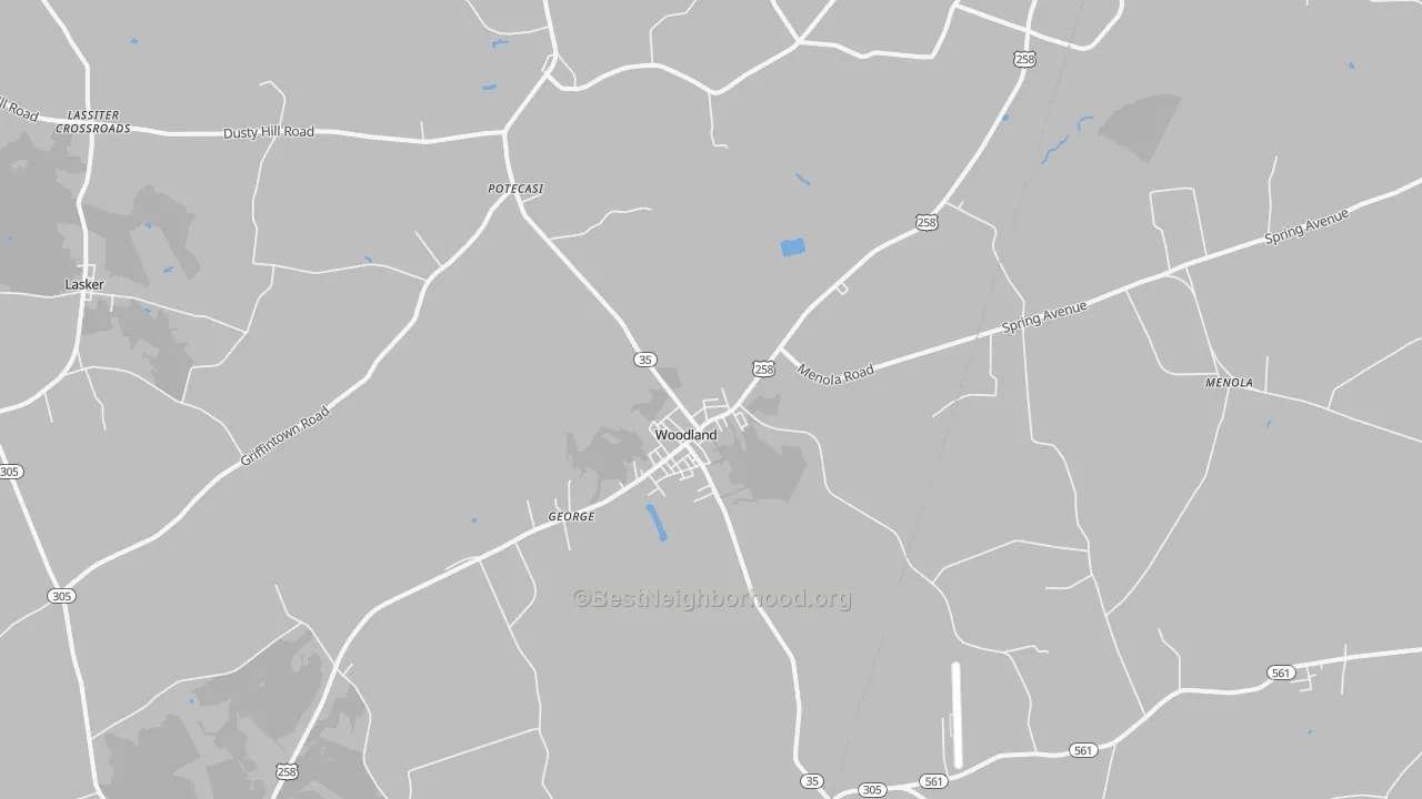 Transit Grade map of Woodland, NC