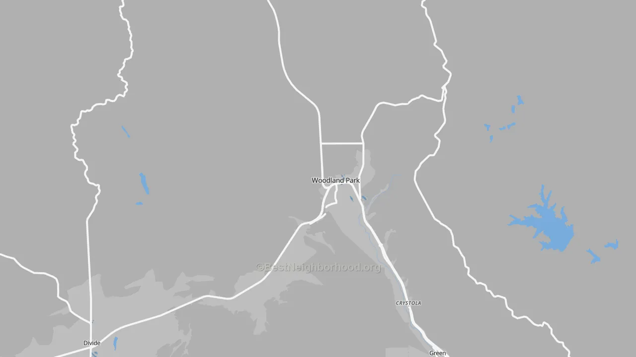 Transit Grade map of Woodland Park, CO
