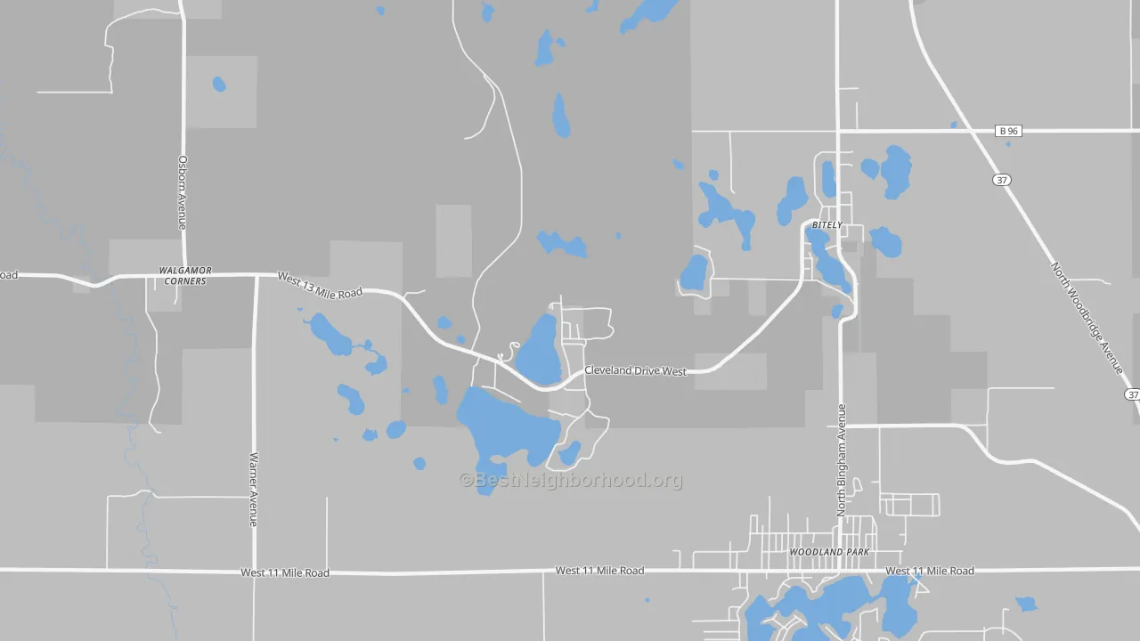 Transit Grade map of Woodland Park, MI