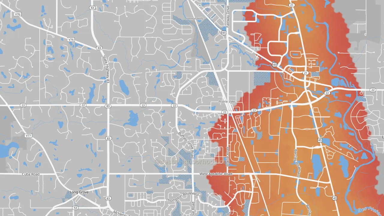 Transit Grade map of Woodlands at Fiore, Buffalo Grove, IL