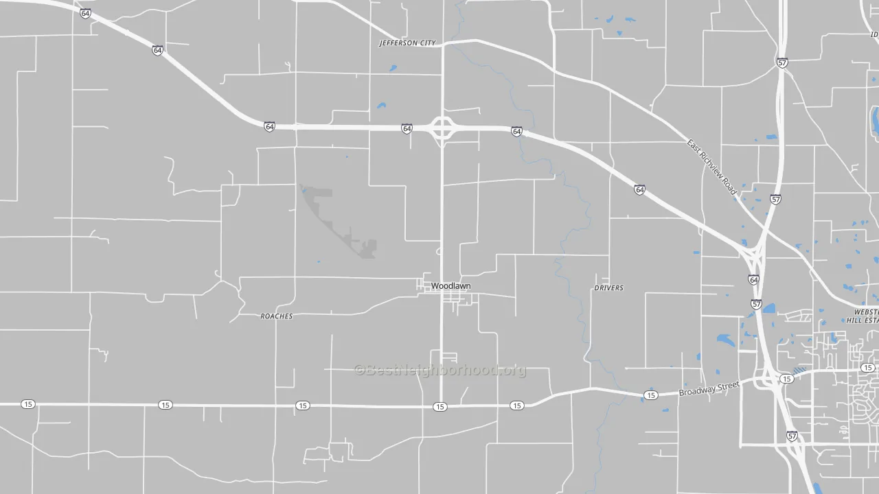 Transit Grade map of Woodlawn, IL