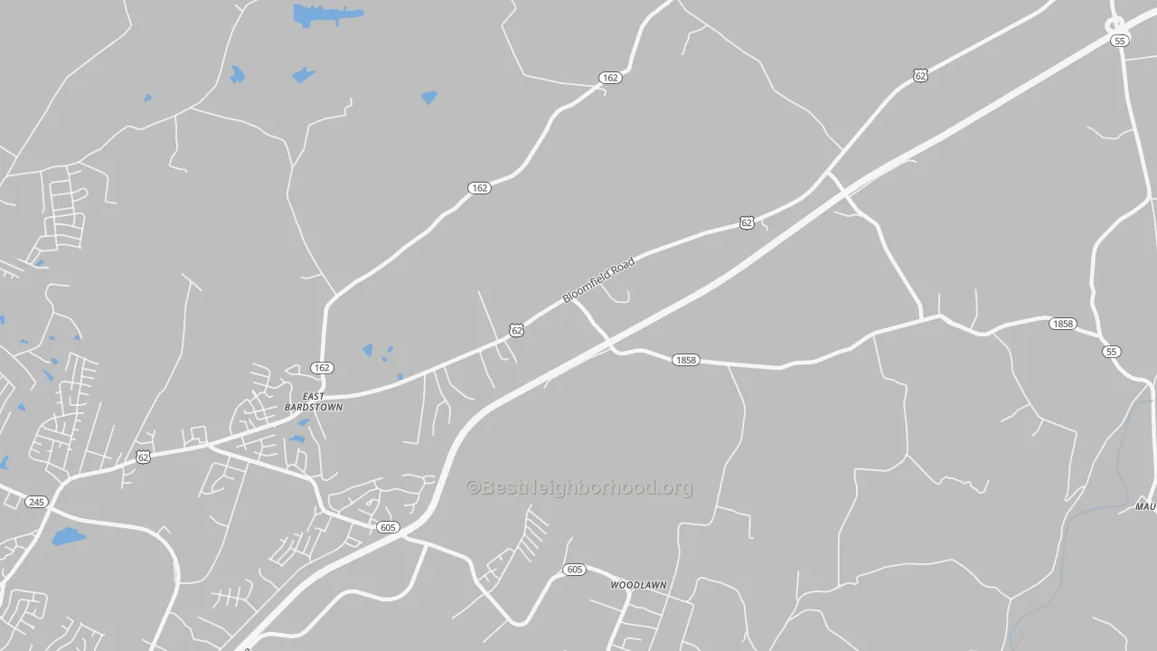 Transit Grade map of Woodlawn, KY