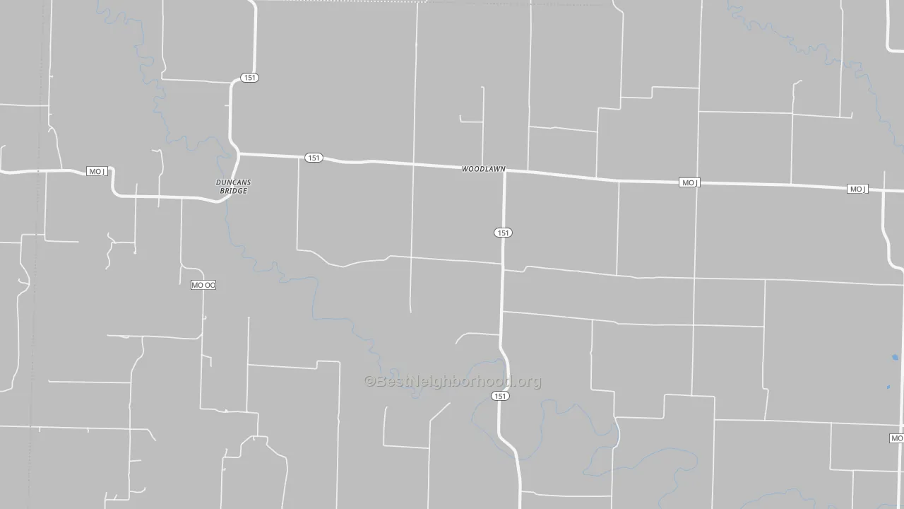 Transit Grade map of Woodlawn, MO