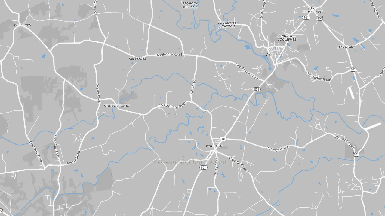 Transit Grade map of Woodleaf, NC