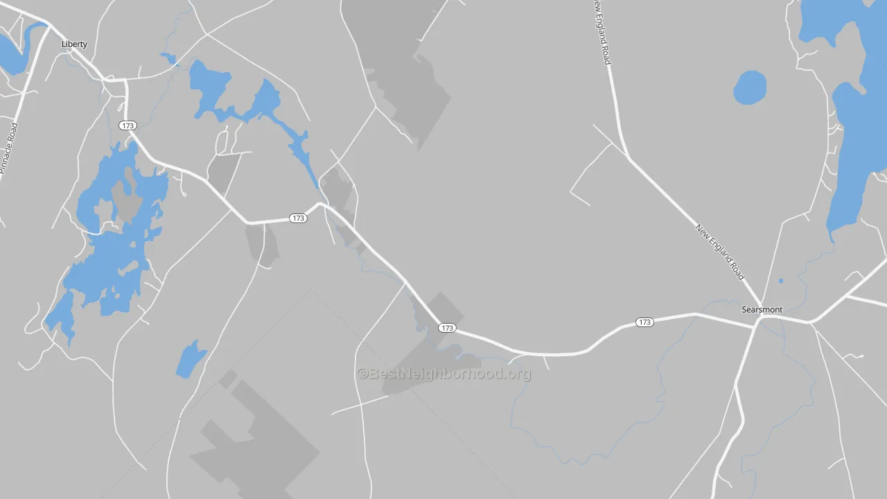 Transit Grade map of Woodmans Mills, ME