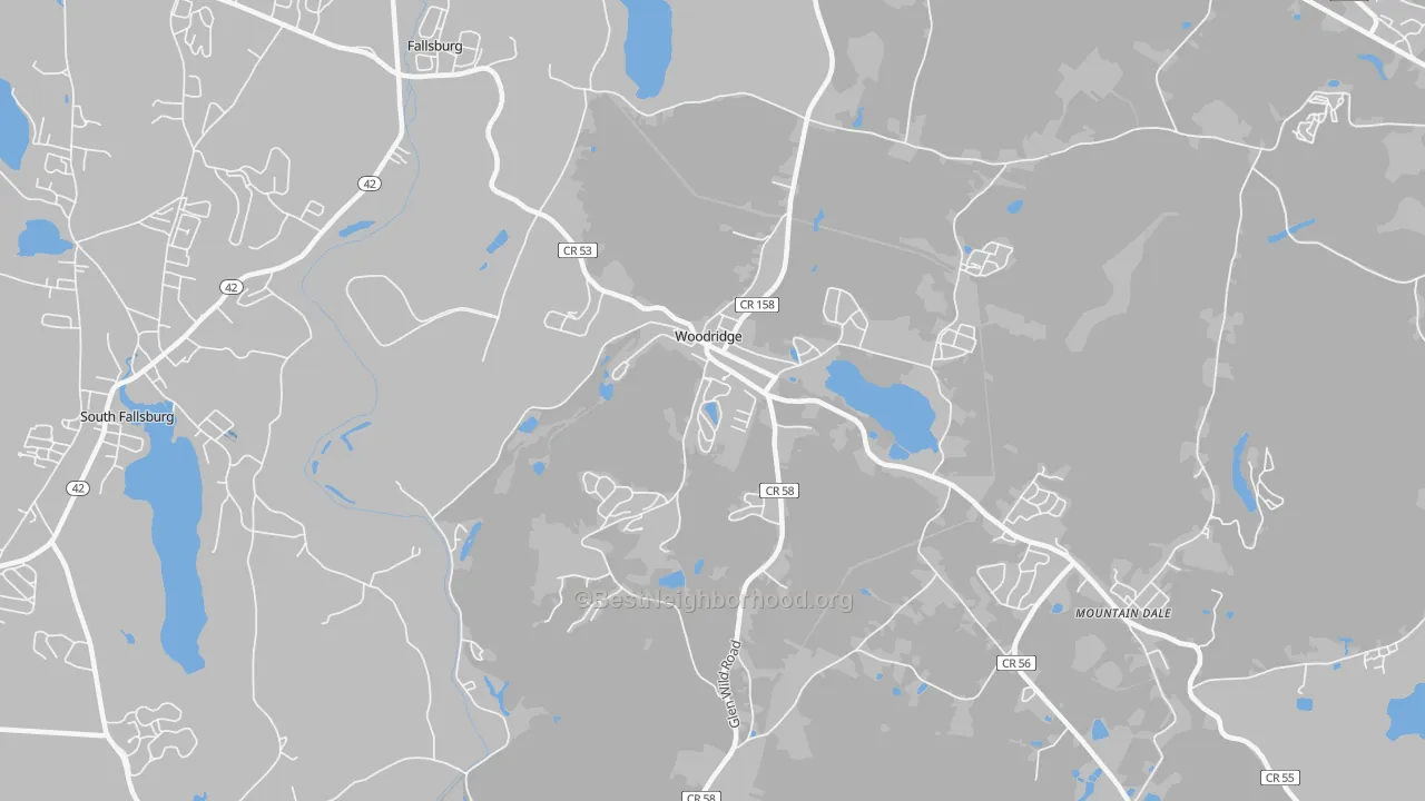 Transit Grade map of Woodridge, NY