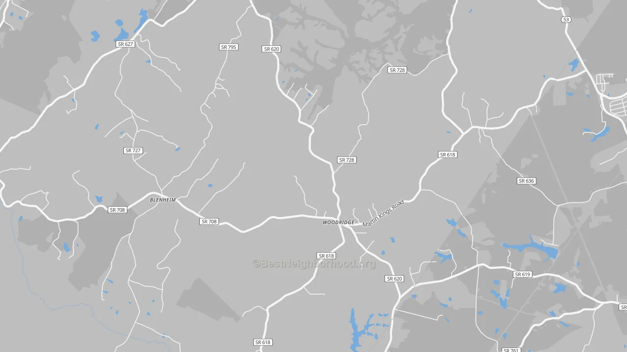 Transit Grade map of Woodridge, VA