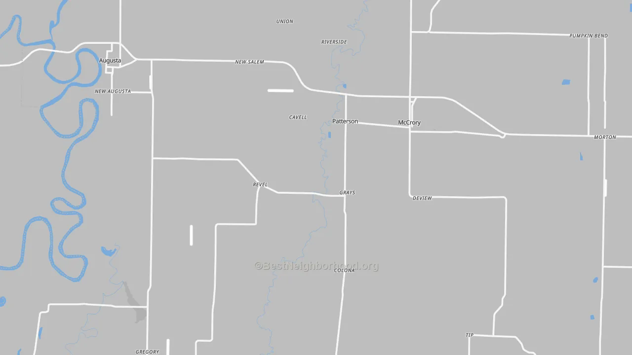 Transit Grade map of Woodruff County, AR
