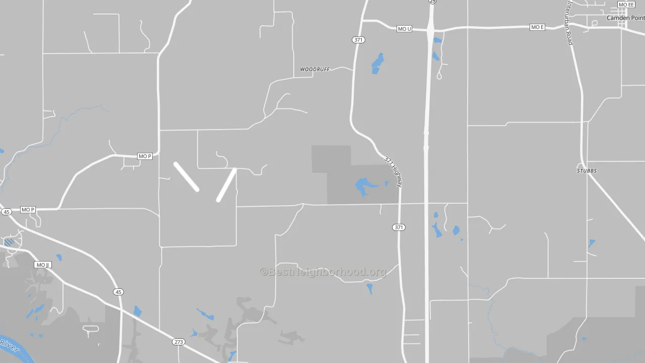 Transit Grade map of Woodruff, MO