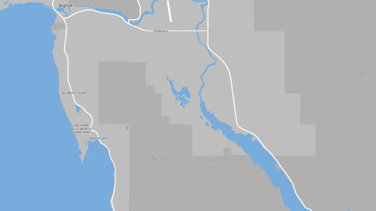 Transit Grade map of Woods Bay, MT