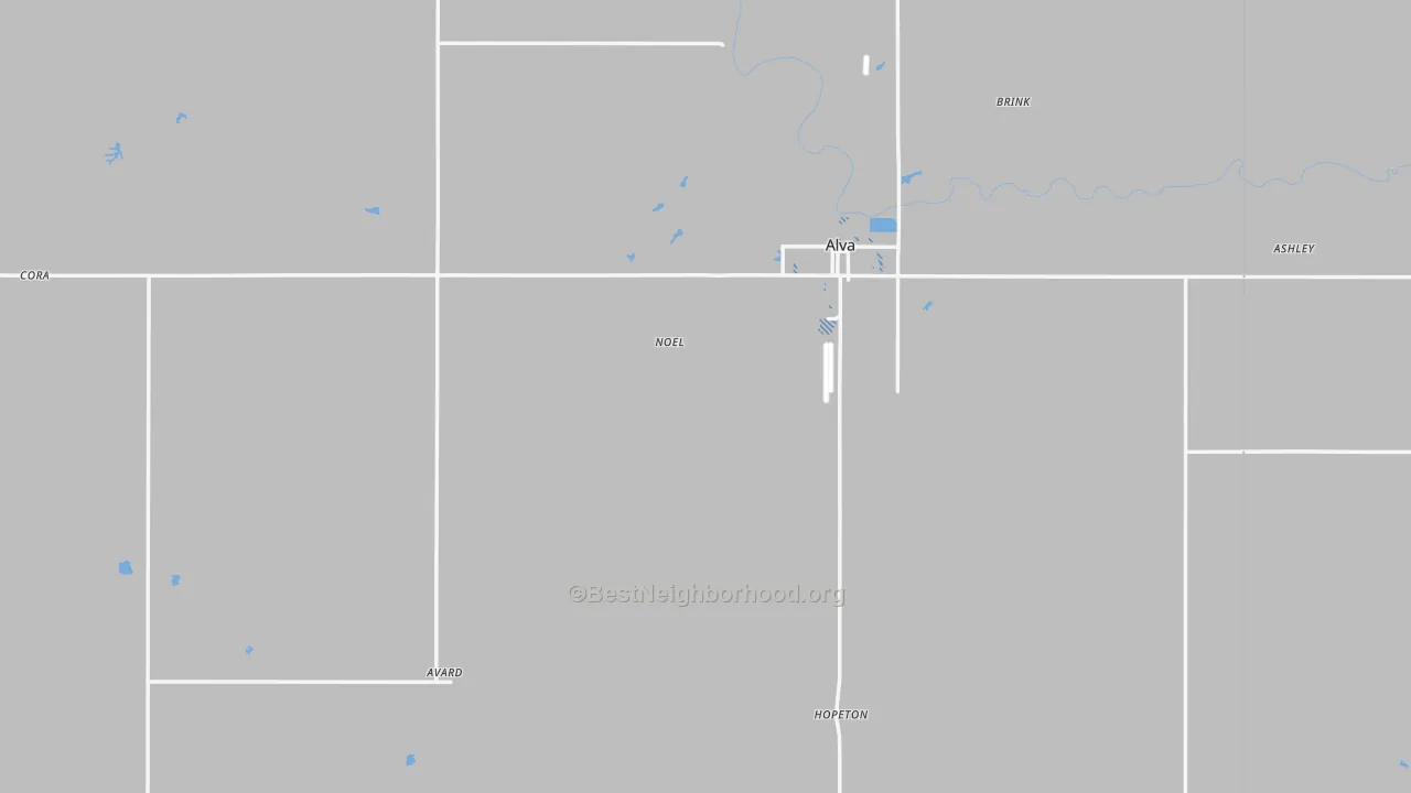 Transit Grade map of Woods County, OK