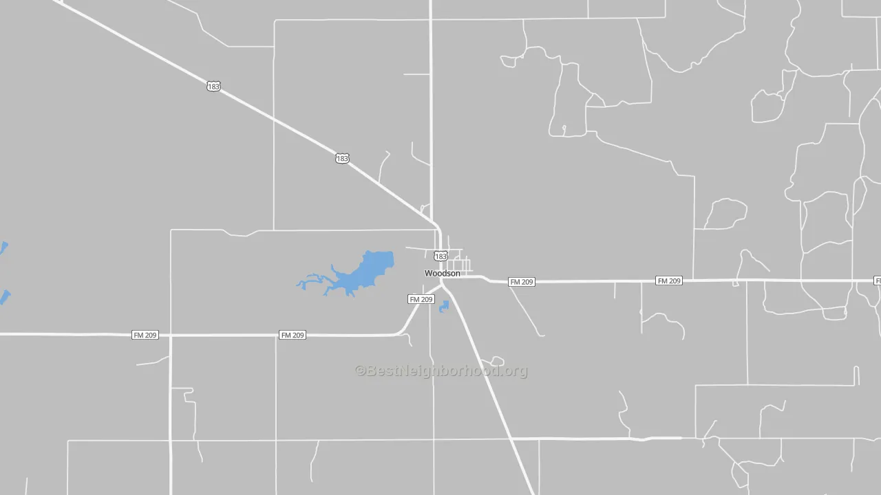 Transit Grade map of Woodson, TX