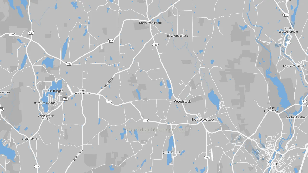 Transit Grade map of Woodstock, CT