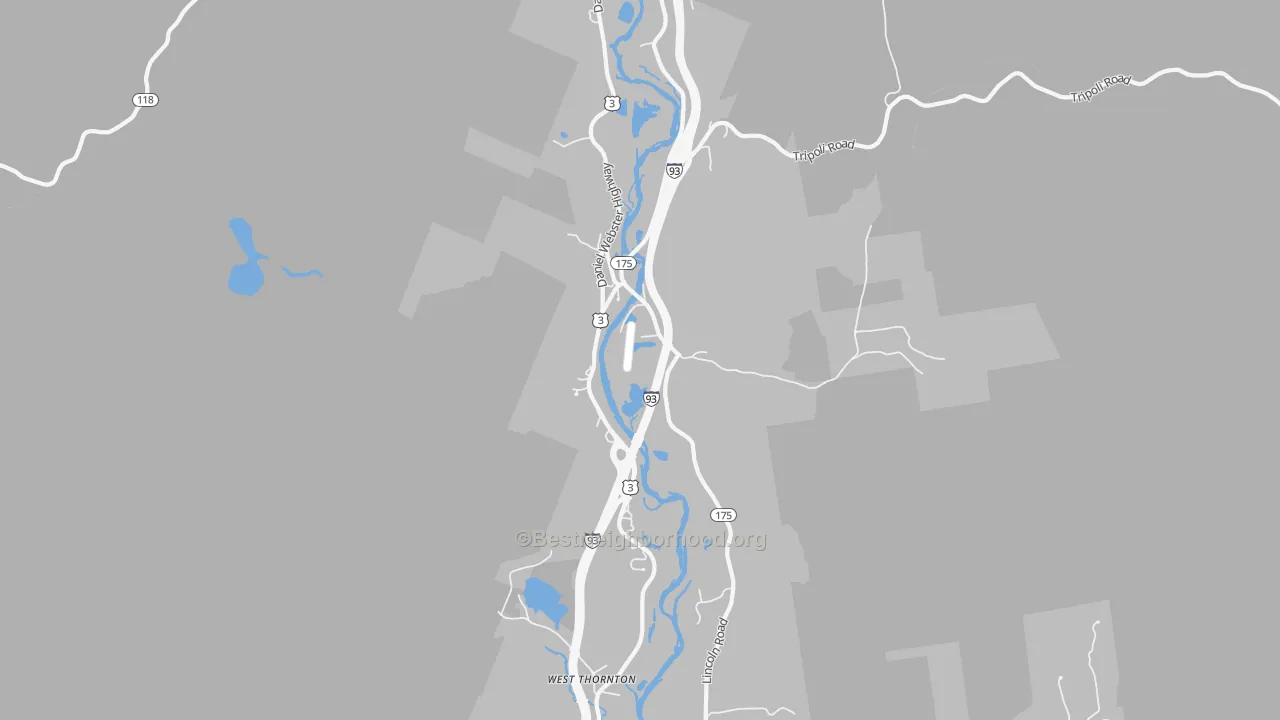 Transit Grade map of Woodstock, NH