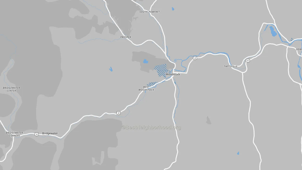 Transit Grade map of Woodstock, VT