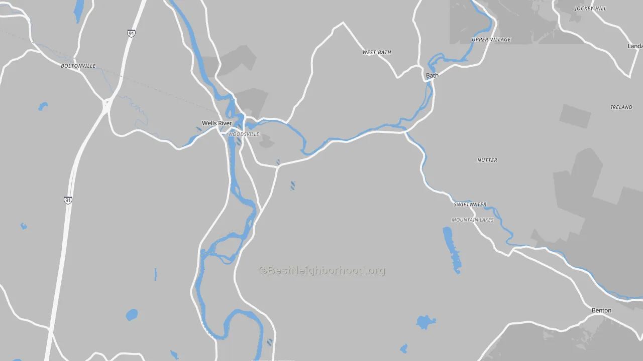 Transit Grade map of Woodsville, NH