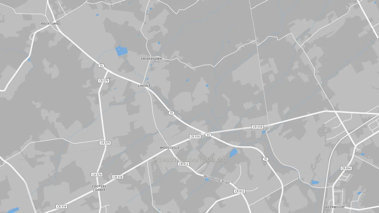 Transit Grade map of Woodsville, NJ