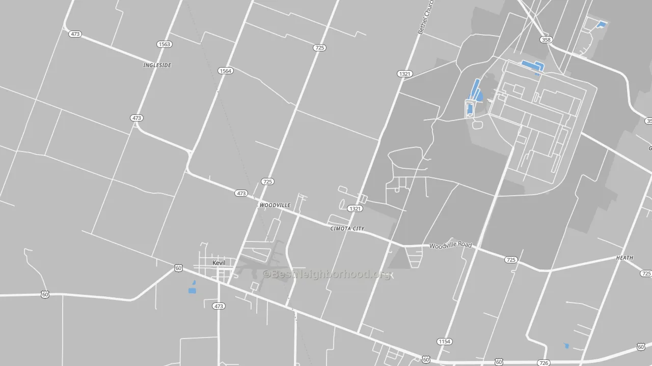 Transit Grade map of Woodville, KY