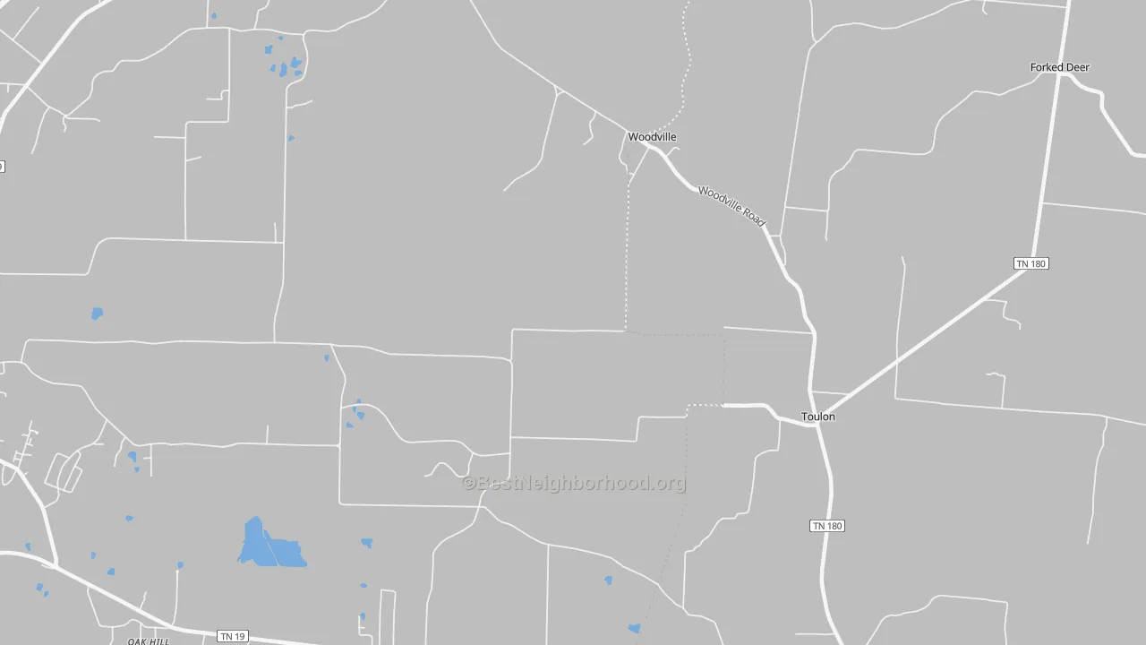Transit Grade map of Woodville, TN