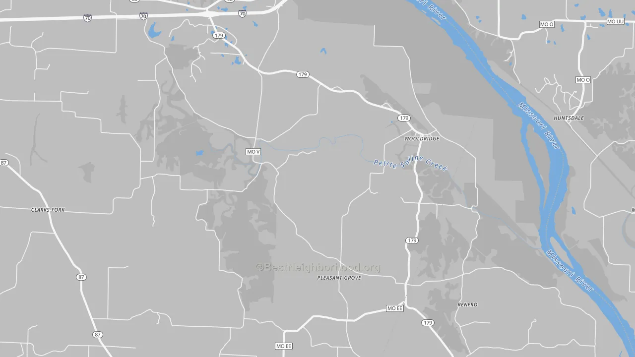 Transit Grade map of Wooldridge, MO