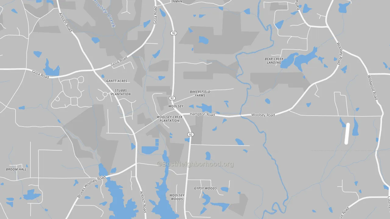 Transit Grade map of Woolsey, GA