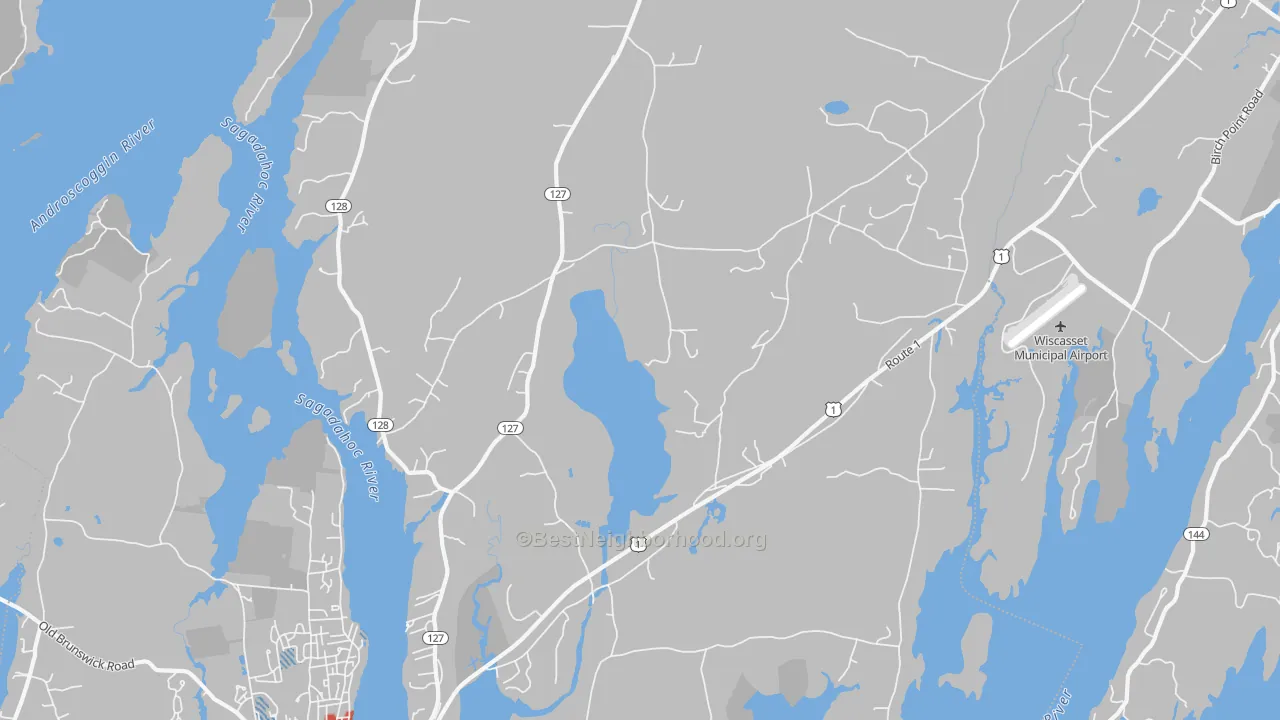 Transit Grade map of Woolwich, ME