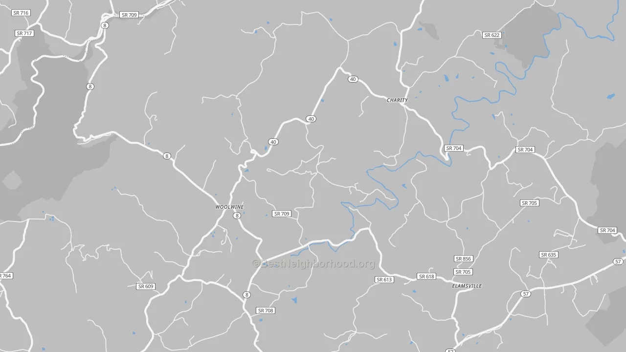 Transit Grade map of Woolwine, VA