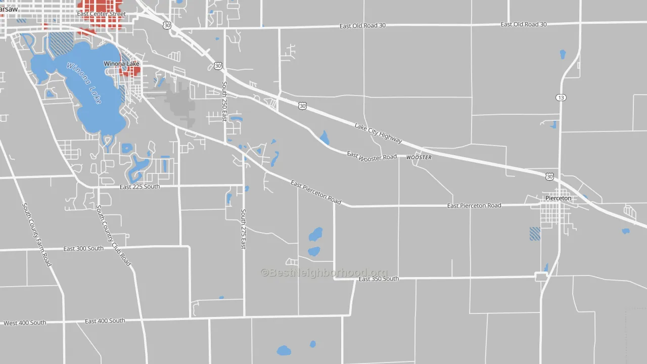 Transit Grade map of Wooster, IN