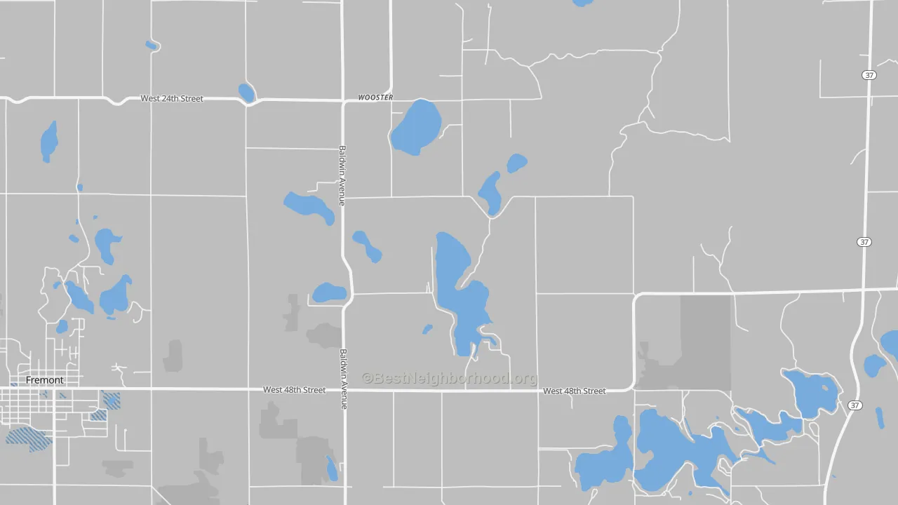 Transit Grade map of Wooster, MI