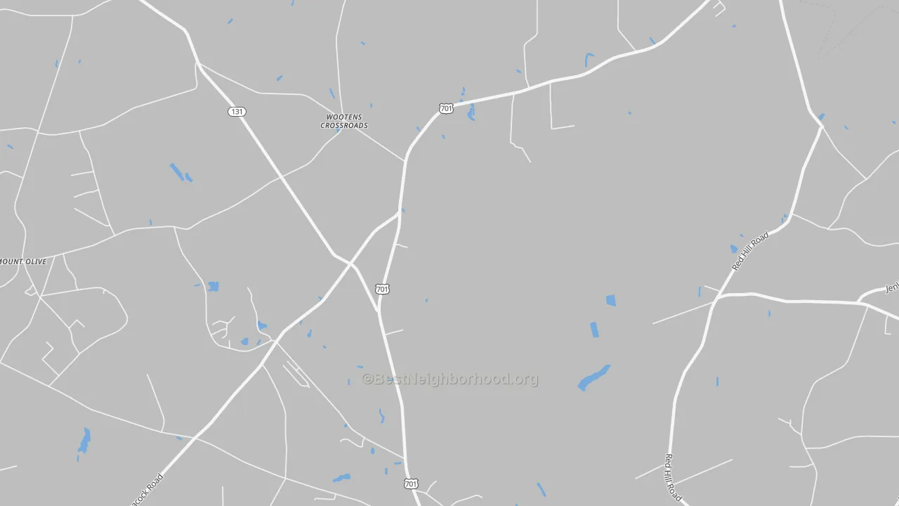 Transit Grade map of Wootens Crossroads, NC