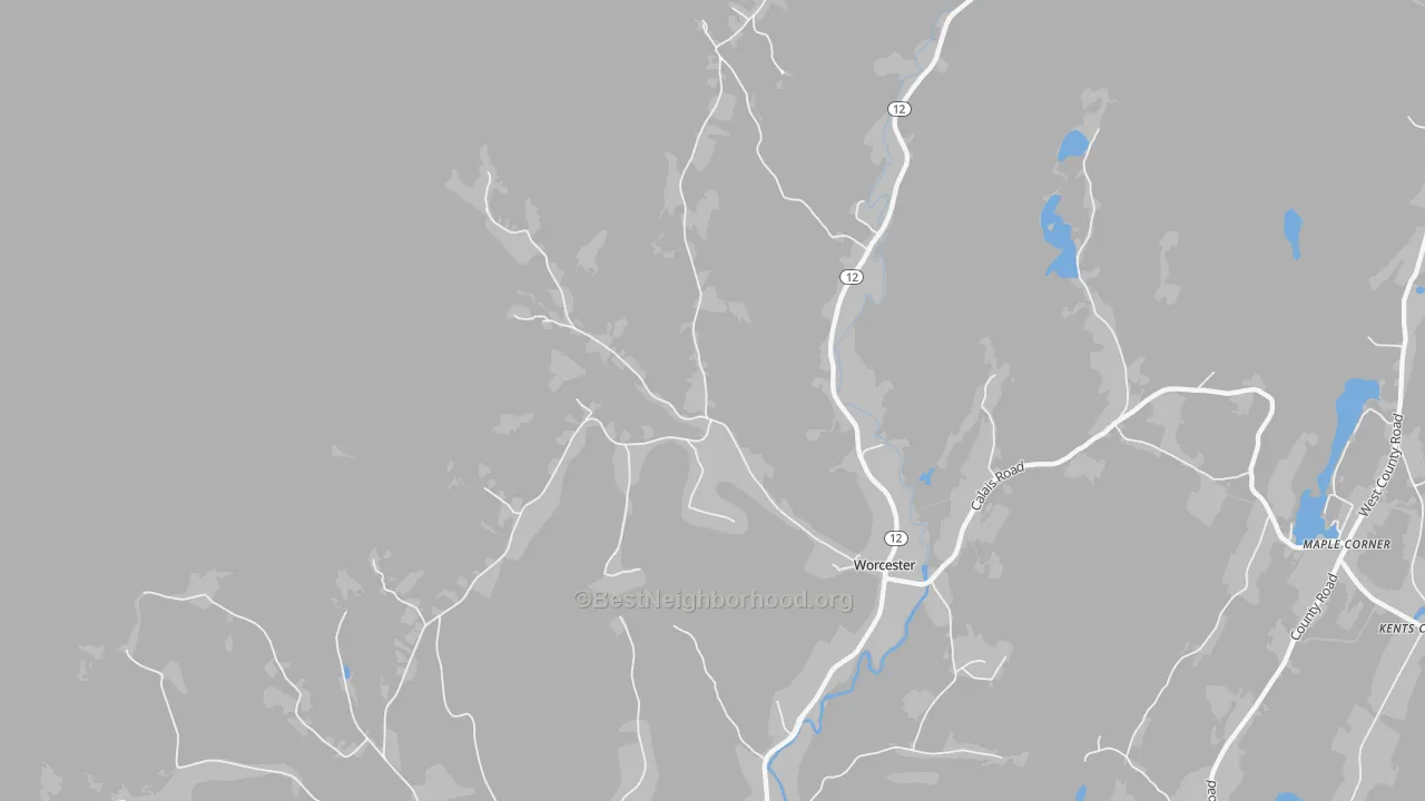 Transit Grade map of Worcester, VT