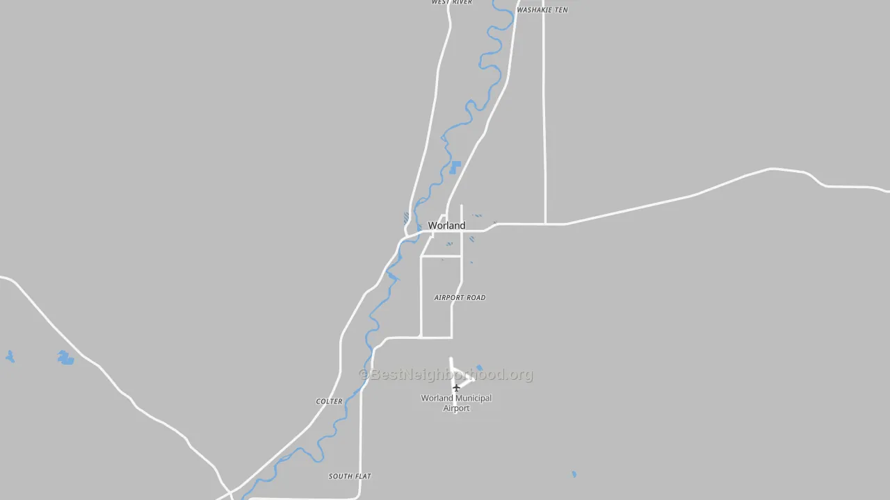 Transit Grade map of Worland, WY
