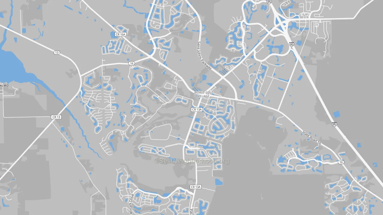 Transit Grade map of World Golf Village, FL