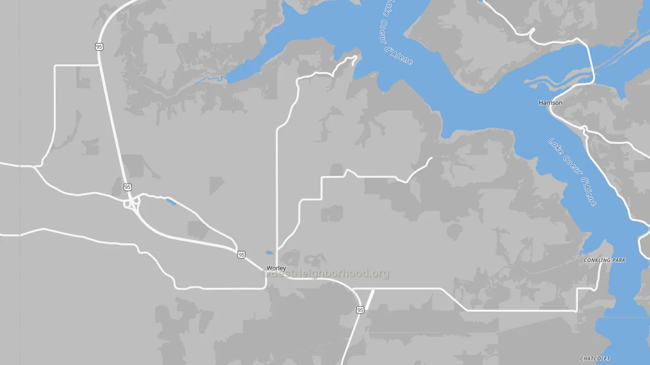 Transit Grade map of Worley, ID