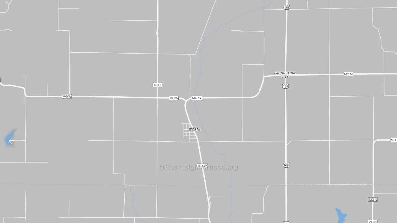 Transit Grade map of Worth, MO
