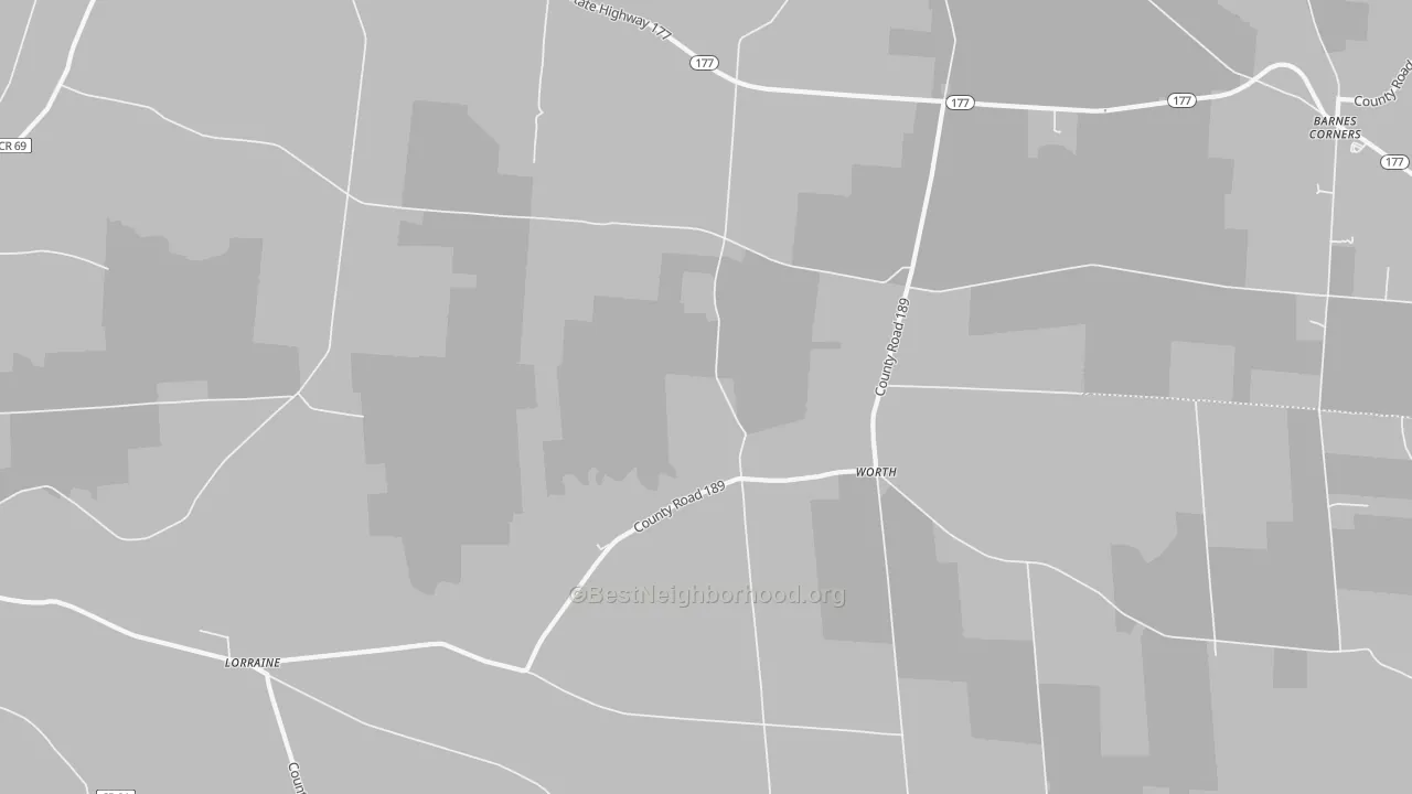 Transit Grade map of Worth, NY