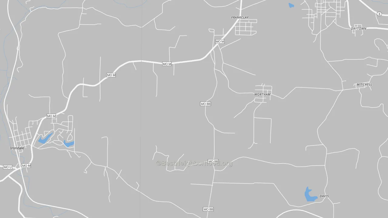 Transit Grade map of Wortham, MO