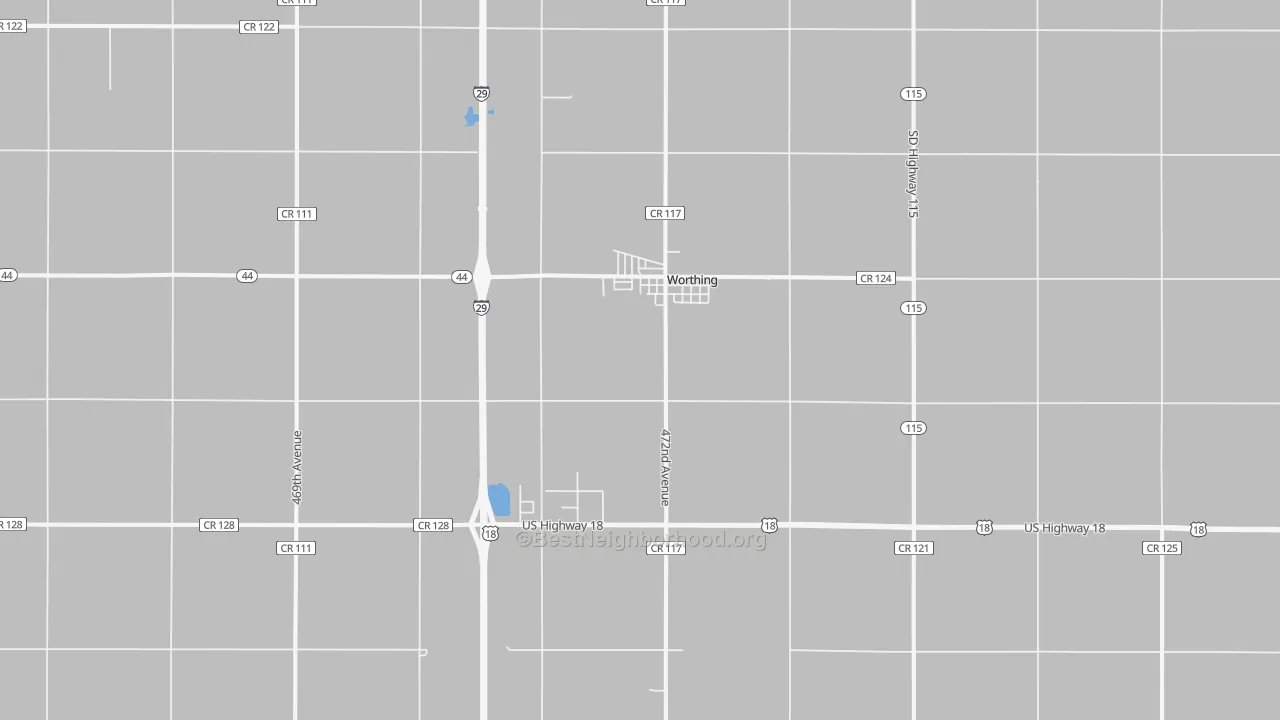 Transit Grade map of Worthing, SD